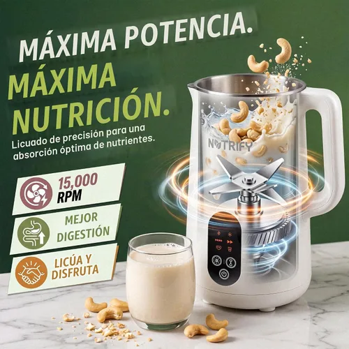 Vista 7 de Nutrify - Licuadora de 34 onzas para cocina, profesional, interior de acero