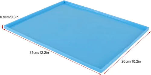 Vista 5 de Alfombrillas deshidratadoras de silicona con borde, 4 alfombrillas antiadherentes reutilizables para deshidratador de frutas, compatibles