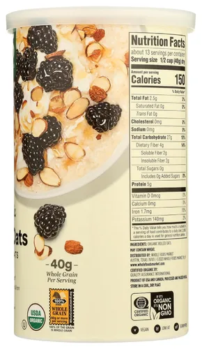 Vista 4 de 365 by Whole Foods Market, Avena rápida enrollada orgánica, 18 onzas