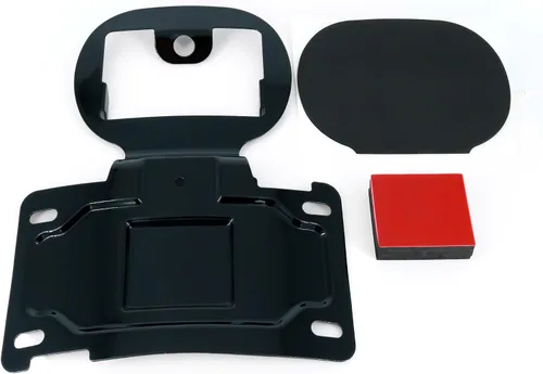 Vista 4 de Americruise - Soporte para placa de motocicleta compatible con Harley CVO Electra Road Glide FLHTKSE FLHTCU FLHTCUL FLHTKL FLTRUSE (negro)