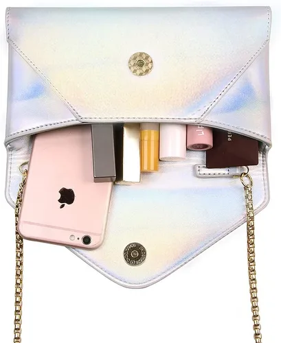 Vista 4 de Bolso de mano de noche para mujer, bolso cruzado tipo sobre, bolso cruzado para boda, graduación, fiesta, noche, brillante, pequeño bolso de hombro