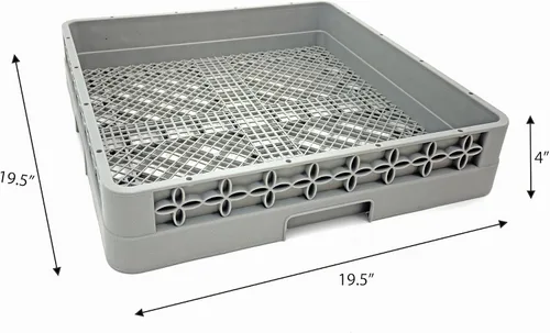 Vista 4 de Estante de cubiertos para lavavajillas comerciales Combinación de tamaño completo Polipropileno Gris
