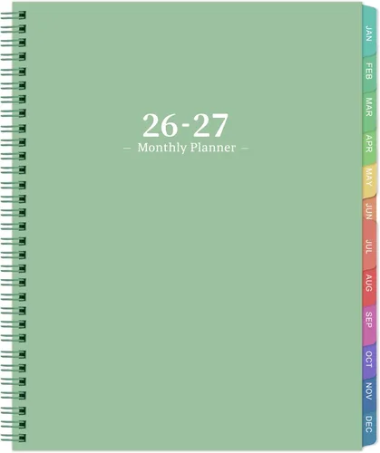 Vista 12 de Planificador Mensual 2026 – Planificador/Calendario 2026, enero de 2026 a diciembre de 2026, Planificadores mensuales con pestañas coloridas