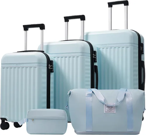 Vista 20 de Merax Equipaje Sets 2 piezas Hardshell 20&28 IN Maleta Set con bolsa de lona