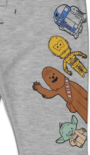 Vista 5 de STAR WARS Darth Vader Stormtrooper C-3PO Chewbacca R2-D2 Baby Yoda - Paquete de 2 pantalones deportivos para recién nacidos a bebés