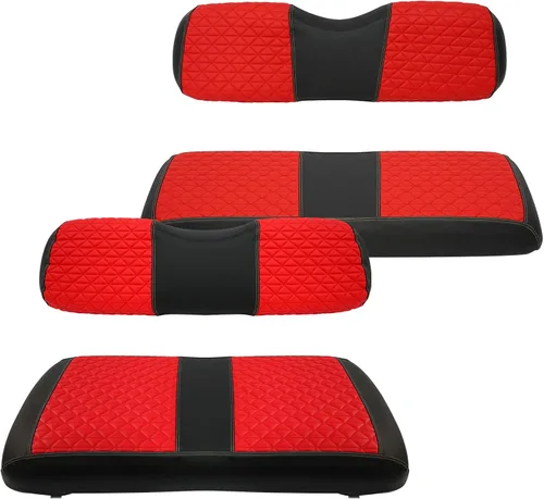 Vista 9 de XUANYUDG0769 Fundas de Asiento Delantero y Trasero para Carrito de Golf para EZGO TXT/RXV Club Car DS/Precedent Yamaha G29, Hechas de Vinilo