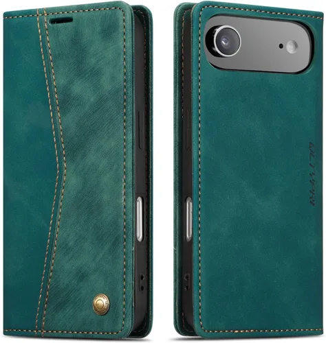 Vista 31 de QLTYPRI Para iPhone Air Case Wallet Con Tarjetero, Vintage PU Cuero Kickstand Cierre Magnético A Prueba De Golpes Folio Libro Funda Para IPhone 17