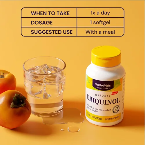 Vista 5 de Healthy Origins Ubiquinol (forma activa de CoQ10), 300 mg – Forma activada de CoQ10 – Kaneka Ubiquinol Suplementos para la salud del corazón y apoyo