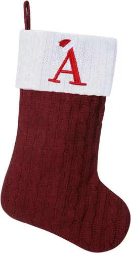 Vista 75 de Medias de Navidad personalizadas de 19 pulgadas con iniciales bordadas, medias de Navidad de punto negro para decoraciones de vacaciones familiares
