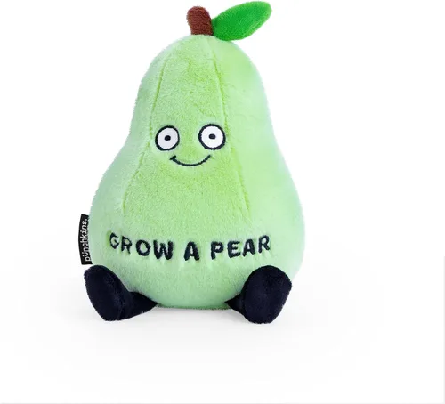 Vista 13 de Punchkins Peluche de maní – Peluche divertido con texto en inglés «I'm Allergic to Deez», regalo para los amantes del humor, bonito juguete