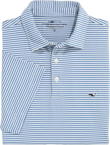 Vista 46 de Vineyard Vines Polo Bradley Stripe Sankaty para hombre Ocean Breeze Tejeda