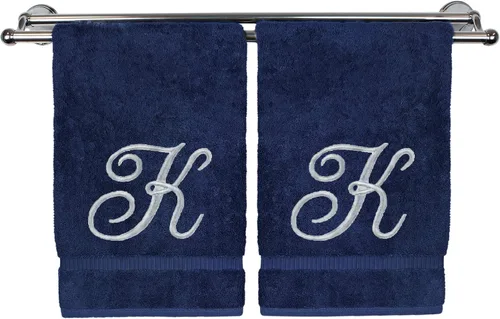 Vista 69 de Toalla de mano con monograma, regalo personalizado, 16 x 30 pulgadas, extra absorbente, 100% algodón turco, acabado de rizo suave, para baño, cocina