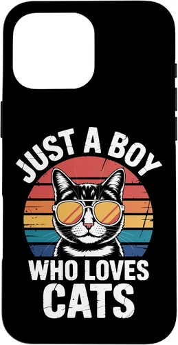 Vista 19 de Just A Boy Who Loves Cats Feline Enthusiast Pet Cat Parents Case for iPhone 16
