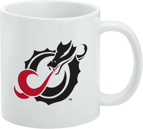 Vista 317 de Taza de cerámica con el logotipo principal de la Universidad Rider, taza de regalo novedosa para café, té y bebidas calientes, 11oz, blanca