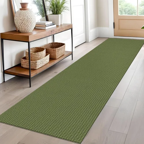 Vista 206 de EARTHALL Alfombra tejida de 2 x 3 pies, lavable para entrada, alfombra trenzada antideslizante, alfombra para puerta interior y exterior, alfombra