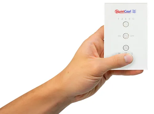 Vista 4 de Quietcool Kit de control inalámbrico para ventilador de toda la casa, no requiere cableado duro para interruptor de pared, capacidad de tres