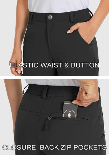 Vista 4 de Viodia Pantalones cargo de senderismo para mujer, de secado rápido, UPF50+, impermeables, para pesca, golf, viajes, con bolsillos