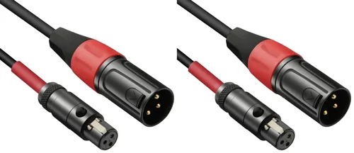 Vista 8 de Mini XLR hembra a regular XLR macho Pro Cable de micrófono de solapa