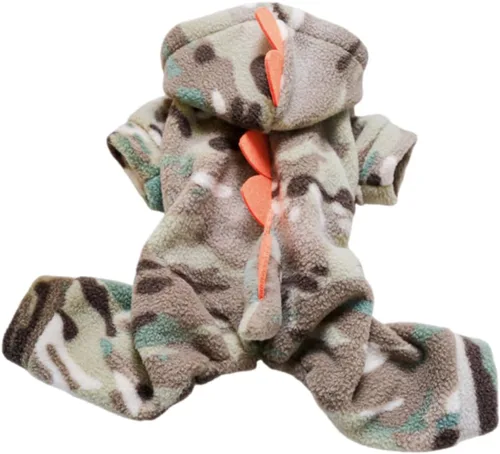 Vista 14 de Sudadera con capucha para perro, pijama de forro polar suave, pantalones de forro polar cálido, traje de Navidad para perros pequeños, disfraz
