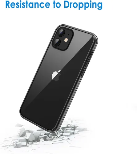 Vista 6 de JETech - Funda para iPhone 12/12 Pro de 6.1 pulgadas, cubierta para teléfono a prueba de golpes que no se pone amarilla, parte trasera transparente