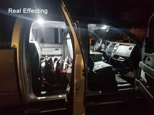 Vista 4 de Xpismii Kit de 14 piezas de 6000K blanco F250 F350 luces LED interiores de repuesto para Ford F-250 F-350 Super Duty 1999-2016, con diagrama