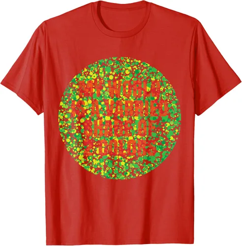 Vista 11 de Camiseta divertida con problemas daltónicos al color, Negro