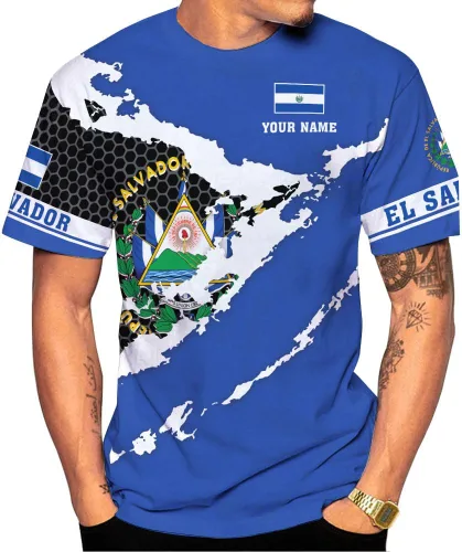 Vista 28 de Ligthuy - Camisa de El Salvador con nombre personalizado 3D, camiseta con la bandera de El Salvador para hombres y mujeres, camisetas unisex S-5XL