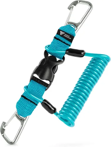 Vista 9 de Rogue Endeavor® Bobina rápida para buceo y pesca, clips de acero inoxidable de 3.25 pulgadas, hebilla de liberación rápida, cordón de núcleo
