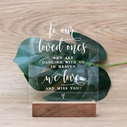Vista 8 de Letrero de libro de invitados de audio para boda con soporte de madera - 5" x 7" aspecto de cristal transparente, letrero de libro de invitados