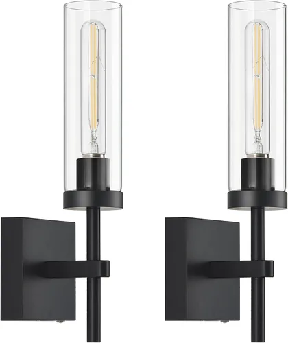 Vista 9 de Juego de 2 apliques de pared de níquel cepillado que funcionan con pilas, iluminación de pared inalámbrica recargable con control remoto, luces