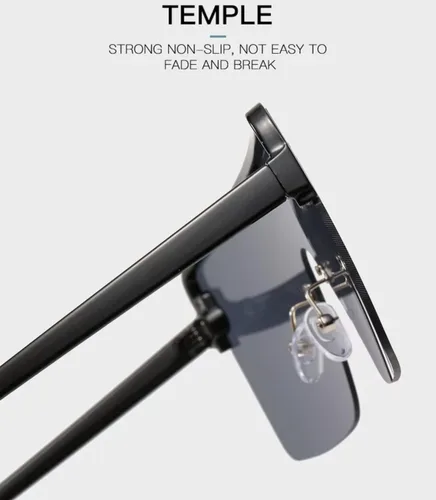 Vista 7 de W&Y YING Gafas de sol de gran tamaño con parte superior plana para hombres y mujeres, semirremolques, elegantes y de gran tamaño, gafas deportivas