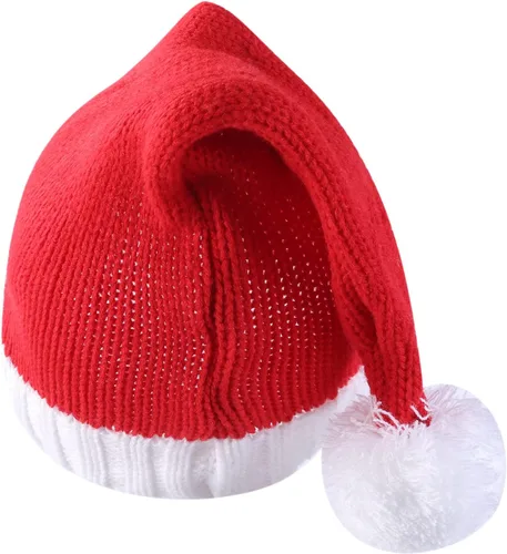 Vista 2 de 2 gorros de punto de Navidad para padres e hijos, gorro de Papá Noel para adultos, bebés, invierno, cálido, gorro de calavera para fiestas