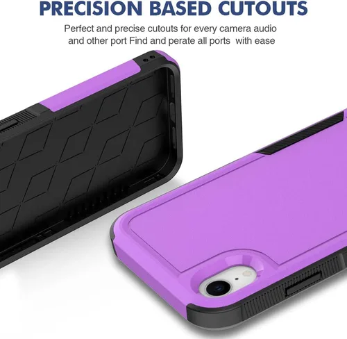 Vista 327 de Jeylly Funda para iPhone SE/Funda para iPhone 5S, Exterior de Plástico Duro que Absorbe Golpes + Interior de Silicona de Goma Defensor contra