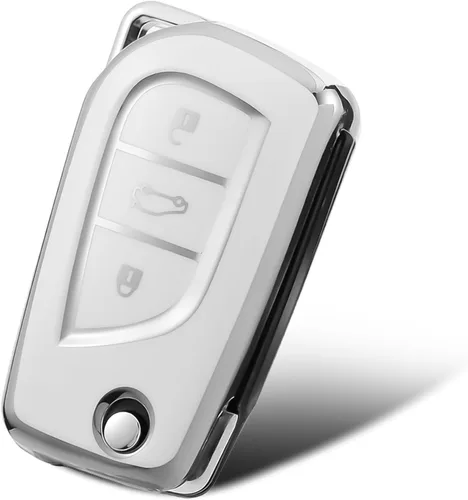 Vista 13 de Compatible con funda para llavero Toyota con patrón dorado, TPU suave, protección de 360 grados, para llave inteligente Fortuner Tundra Camry RAV4