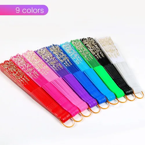 Vista 6 de INNOLIFE Abanico de mano plegable español con patrón retro para mujeres, abanico plegable chino de mano para fiestas, baile, bodas y decoración