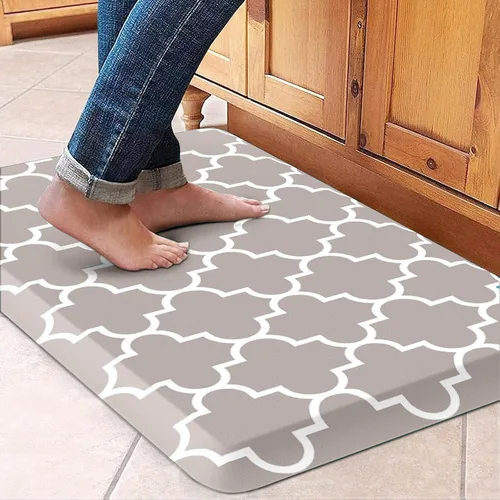 Vista 20 de WISELIFE Tapete de cocina acolchado antifatiga, 17.3 x 28 pulgadas, antideslizante, resistente, de PVC, ergonómico, impermeable, cómodo
