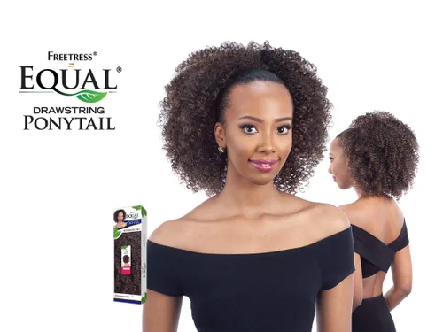Vista 3 de Cola de caballo con cordón de pelo sintético Freetress Equal Bohemian Afro (1)