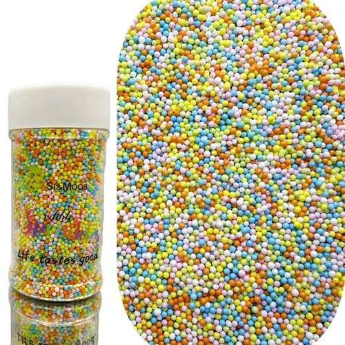 Vista 10 de SE Si&Moos Pink Nonpareil Sprinkles - Mini perlas comestibles de 0.079 in Rosa bebé