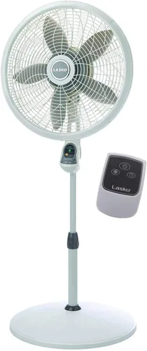 Vista 2 de Lasko, 1850, ventilador de pie, de 18 pulgadas, con control remoto Blanco
