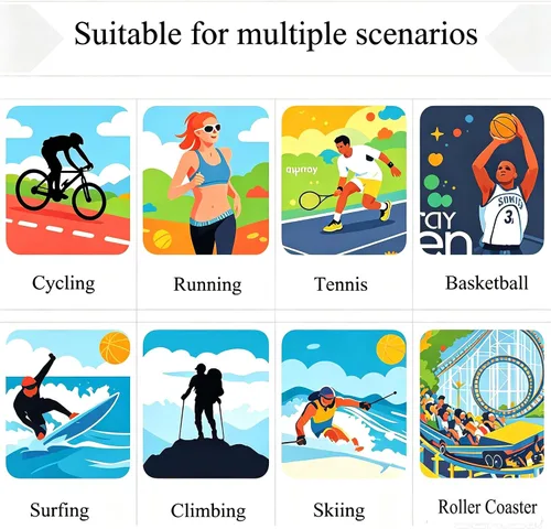 Vista 8 de KSACLE Correa ajustable para lentes, paquete de 4 correas para anteojos sin cola, retenedor de cuerda de ajuste universal, lentes de sol deportivos