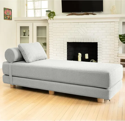 Vista 12 de Jaxx Avida Daybed - Tumbona plegable con colchón de espuma viscoelástica de primera calidad tamaño Queen - Fabricado en los Estados Unidos - Premium