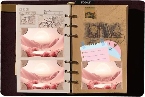 Vista 8 de Cuaderno de carpeta de cuero, 8.5 x 11 pulgadas (negro, A5-no personalizado)