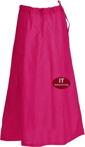 Vista 17 de Indian Trendy Sari Enagua de Algodón Cosida Cintura Ajustable Sari Enagua Forro Falda