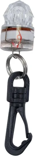 Vista 6 de Scuba Choice Forma de diamante activada por agua mini luz de flash LED de seguridad con clip, blanco