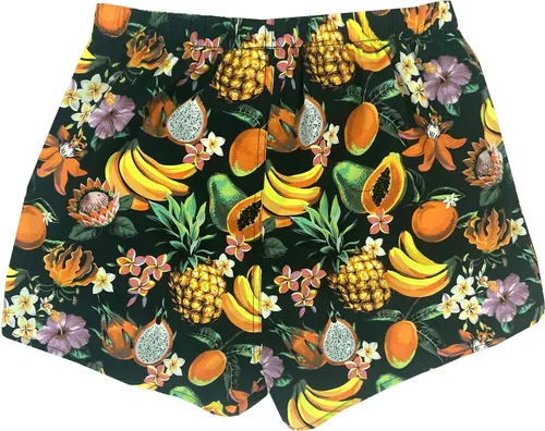 Vista 4 de ROCK ATOLL Calzoncillos tipo bóxer de algodón con estampado novedoso y brillante para hombre Estampado Afrutado Negro
