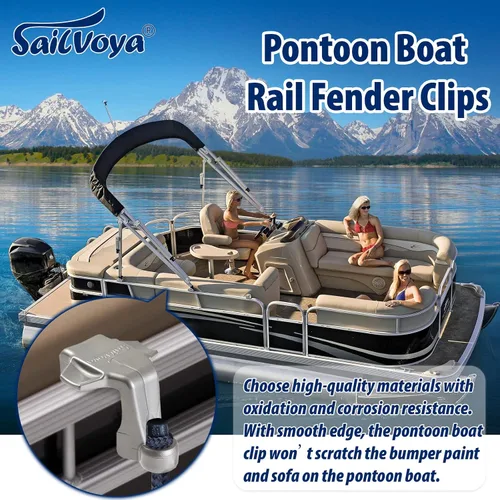 Vista 5 de Clips para parachoques de barco, pinzas para guardabarros de barco pontón para acoplamiento, perchas/ajustadores/clips para guardabarros de pontón