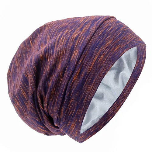 Vista 10 de Gorro de Dormir con Forro de Satén de Seda - Ajustable que se Mantiene Toda la Noche, Cobertura Envolvente para el Cabello, Gorro Holgado