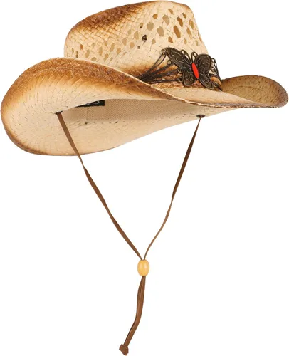 Vista 12 de Sombrero vaquero de paja con banda decorada, para disfraces de niños, de Simplicity