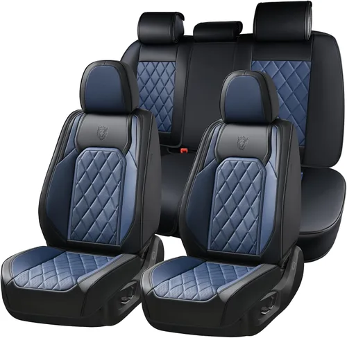 Vista 16 de Coverado Fundas de Asientos Delanteros, Funda de Asiento de Cuero Sintético de Lujo Impermeable, Protector de Asiento de Coche Beige, Funda