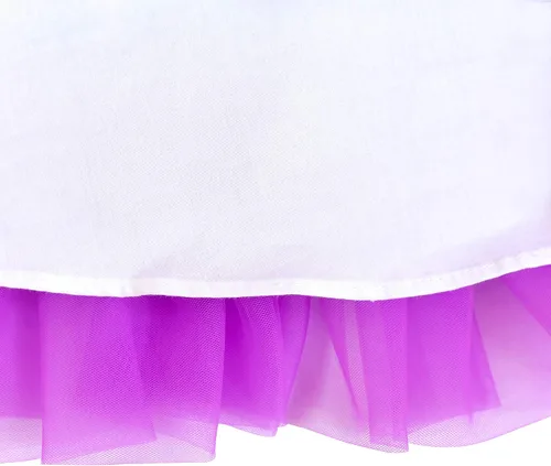 Vista 5 de Sunny Fashion Vestido de princesa con volados para niñas, con estampado de torta de cumpleaños
